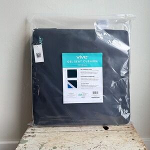 Vive Health Gel Seat Cushion 18x18x3 Pressure Relief Wheelchair CSH1014MW Black